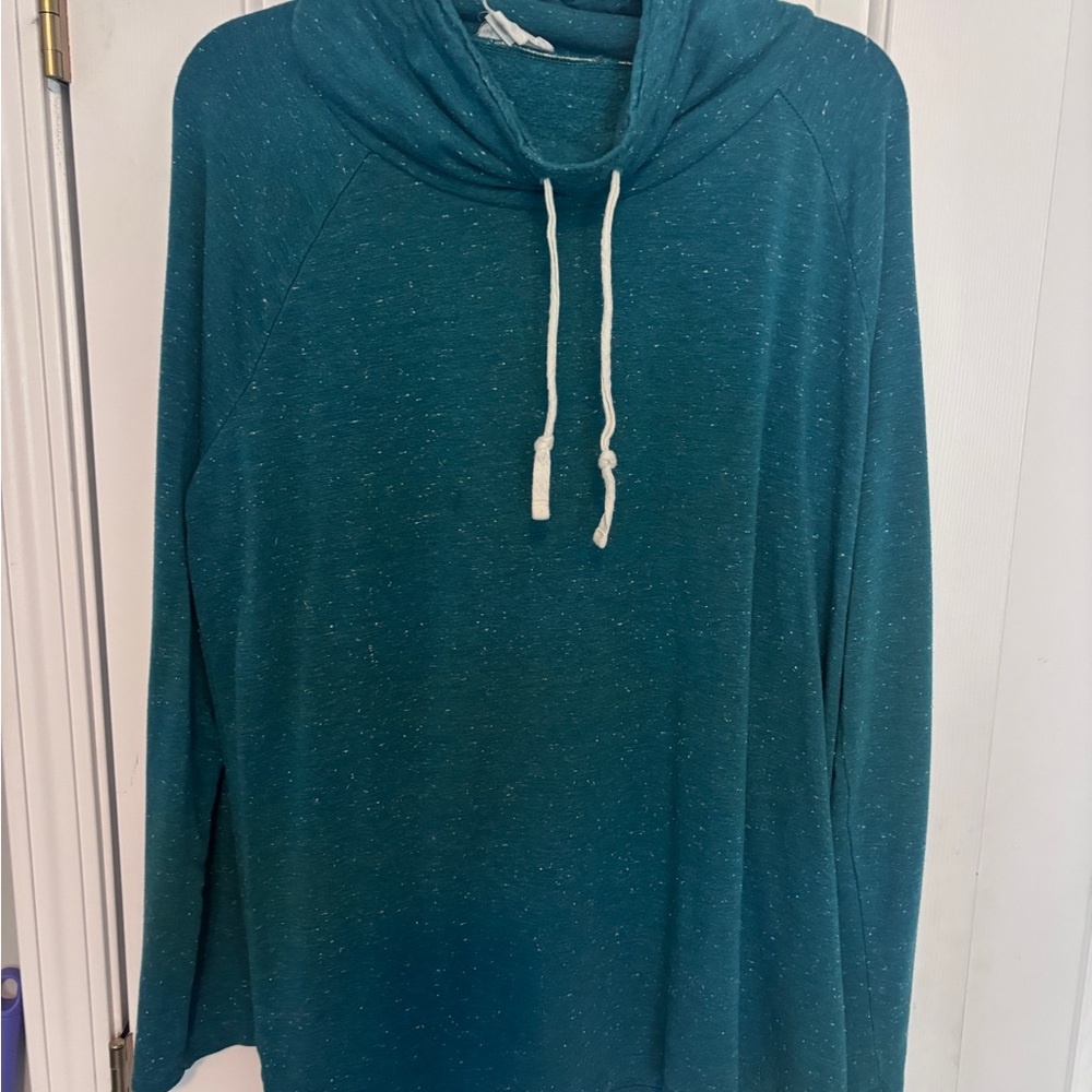 LOFT Teal Lounge Hoodie